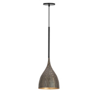 Fleur Mini Pendant Black / Gold by Maxim Lighting