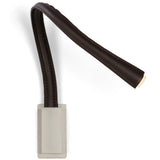 Flexiled Leather Wall Task Light Small Satin Nickel Dark Brown By Contradi