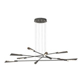 Flight 10-Light Chandelier Large in Natural Iron, Natural Iron by Hubbardton Forge