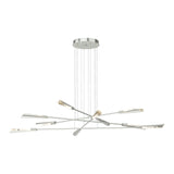 Flight 10-Light Chandelier Large in Sterling, Sterling by Hubbardton Forge