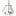 Flora Cage Chandelier 3 Light, shown in Bronze, Seeded Glass with Opal Diffuser, by Hubbardton Forge
