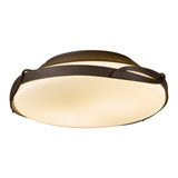 Flora Flush Mount, shown in Dark Smoke, by Hubbardton Forge
