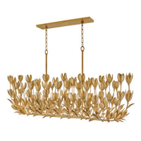 Flora Large Ten Light Linear - Burnished Gold - by Hinkley