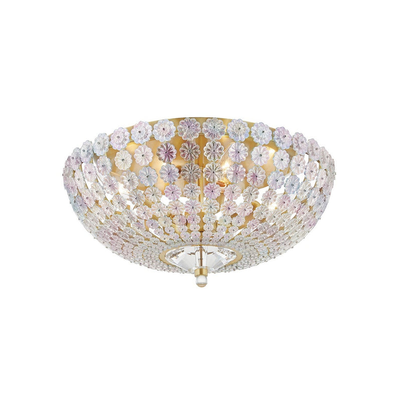 Floral Park Semi Flush - 16.5 Inch - Aged Brass by Hudson Valley