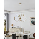 Florian 36-inch 8-light Brushed Gold and Clear Glass Chandelier