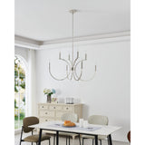 Florian 36-inch 8-light Polished Nickel and Clear Glass Chandelier
