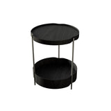 Flow Double Side Table By Accord, Finish: Charcoal