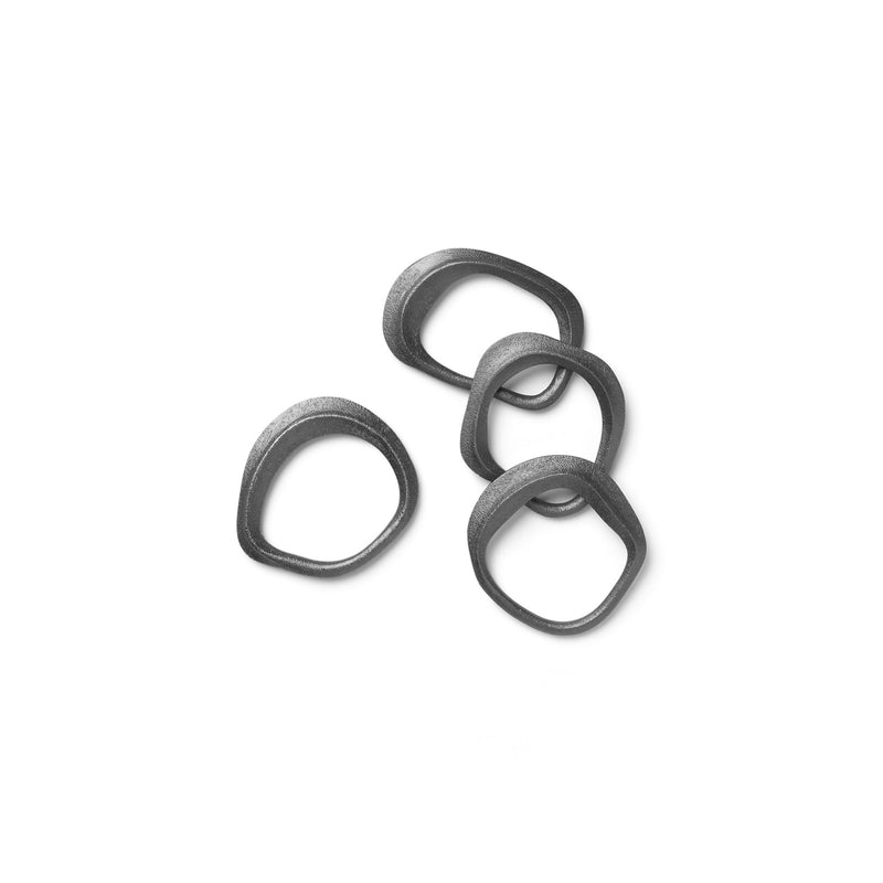 Flow Napkin Rings - Black Brass by Ferm Living