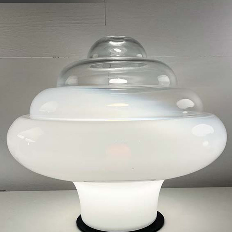 Flower Table Lamp By Di Glass, Shaded White, , | Casa Di Luce Lighting