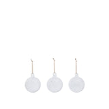 Flurry Glass Baubles, Set of 3 - Medium / White
