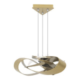 Flux LED Pendant Small in Modern Brass by Hubbardton Forge