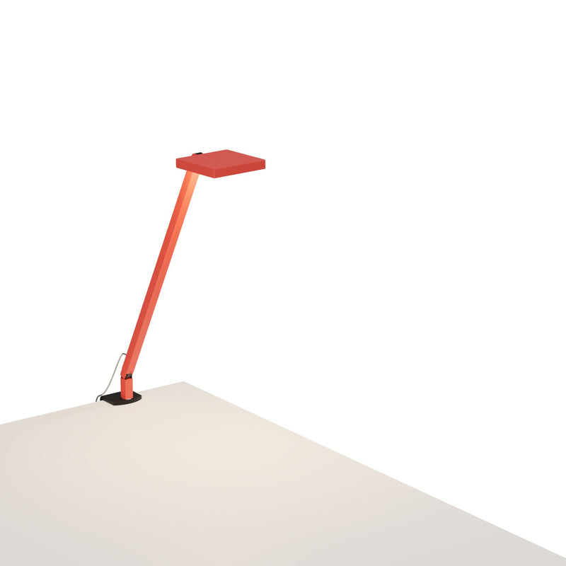 Focaccia Solo Desk Lamp By Koncept, Finish: Matte Fire Red, Mount Option: Clamp