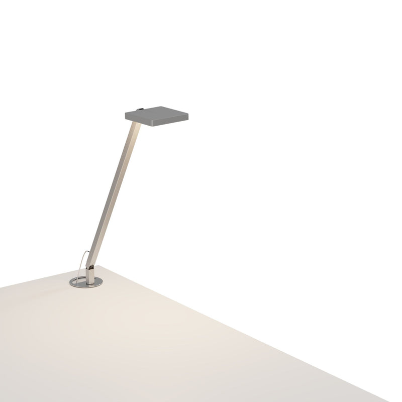 Focaccia Solo Desk Lamp By Koncept, Finish: Silver, Mount Option: Grommet