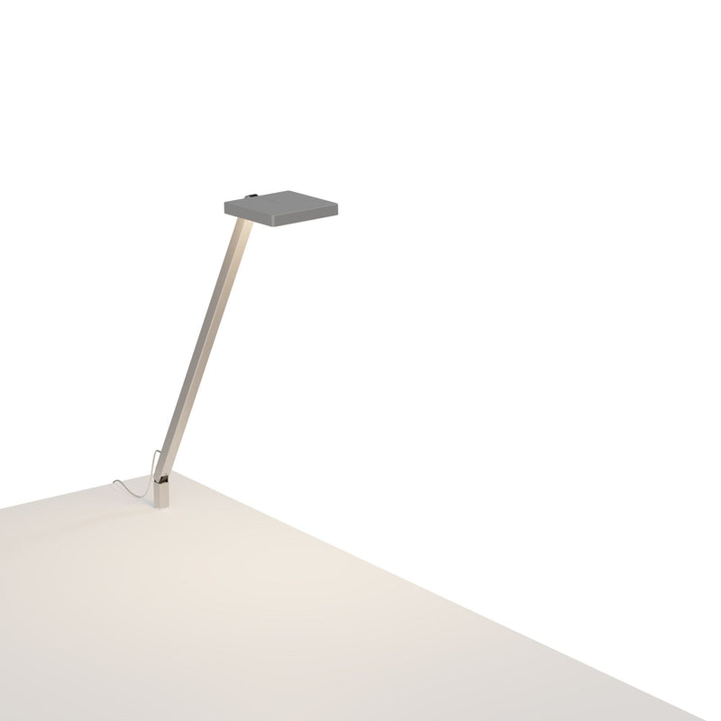 Focaccia Solo Desk Lamp By Koncept, Finish: Silver, Mount Option: Through Table