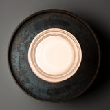 Focal Wall/Ceiling Light Large detail in Dark Smoke, Clear Steel, by Hubbardton Forge