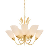Forest Glen Chandelier - 10-Light - Vintage Gold Leaf by Hudson Valley