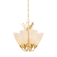 Forest Glen Chandelier - 6-Light - Vintage Gold Leaf by Hudson Valley
