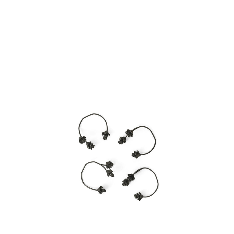 Forest Napkin Rings - Black Brass by Ferm Living