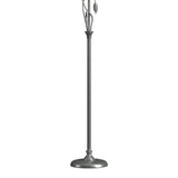 Forged Leaves and Vase Floor Lamp in Vintage Platinum by Hubbardton Forge