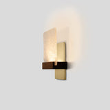 Fortis LED Wall Sconce by Cerno, Color: Glacies Glass, Finish: Walnut Brass Brushed, side view