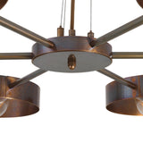 Fossa 6 Arm Chandelier - Antique Brass