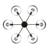 Fossa 6 Arm Chandelier - Antique Silver