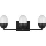 Foster Vanity Light — 21 5/8", Milk, Midnight Black