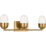 Foster Vanity Light — 21 5/8", Milk, Satin Brass