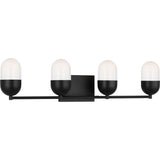 Foster Vanity Light — 30 3/4", Milk, Midnight Black