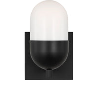 Foster Vanity Light — 5", Milk, Midnight Black