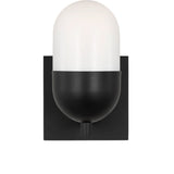 Foster Vanity Light — 5", Milk, Midnight Black