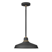 Foundry Classic Large Convertible Pendant Barn Light - Textured Black - by Hinkley