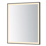 Framed 30x36 LED Mirror - 3CCT by ET2 - 30" x 36" Black