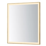 Framed 30x36 LED Mirror - 3CCT by ET2 - 30" x 36" Gold