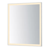 Framed 30x36 LED Mirror - 3CCT by ET2 - 30" x 36" Satin Nickel