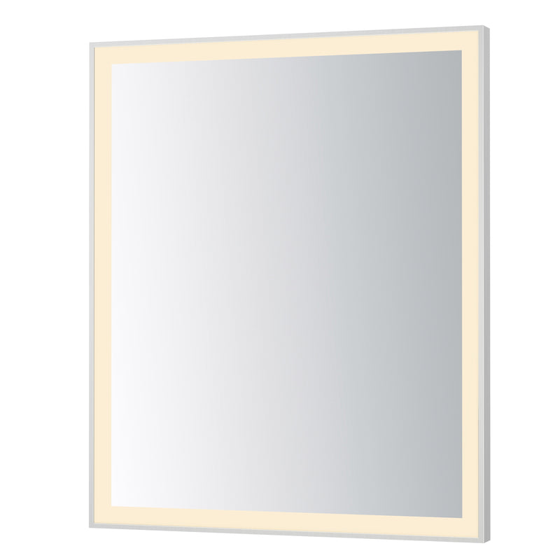 Framed 30x36 LED Mirror - 3CCT by ET2 - 30" x 36" Satin Nickel