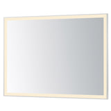 Framed 30x36 LED Mirror - 3CCT by ET2 - 48" x 36" Satin Nickel