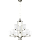 Franport Chandelier — 30 Inch, Brushed Nickel