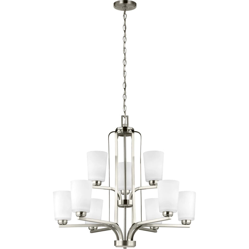 Franport Chandelier — 30 Inch, Brushed Nickel