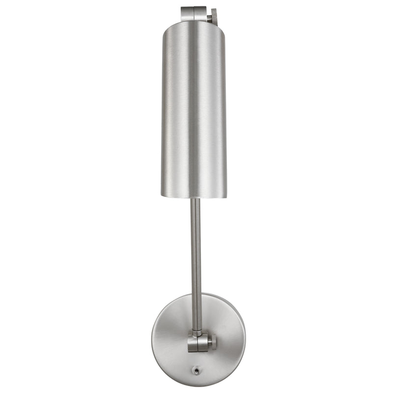 Frasar Arm Wall Sconce Large Brushed Nickel By Visual Comfort Studio  - Front View