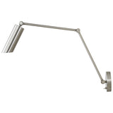 Frasar Arm Wall Sconce Large Brushed Nickel By Visual Comfort Studio  - Side View1