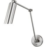 Frasar Arm Wall Sconce Large Brushed Nickel By Visual Comfort Studio - Side View