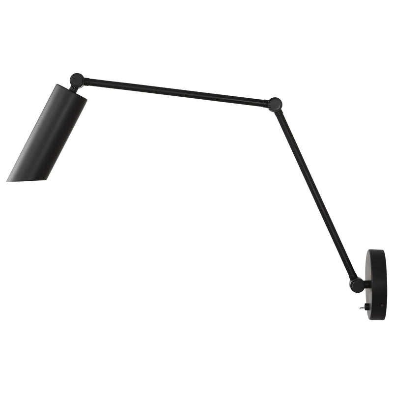 Frasar Arm Wall Sconce Large Midnight Black By Visual Comfort Studio - Side View1