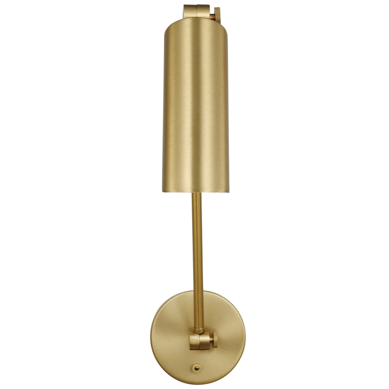 Frasar Arm Wall Sconce Large Satin Brass By Visual Comfort Studio - Front View