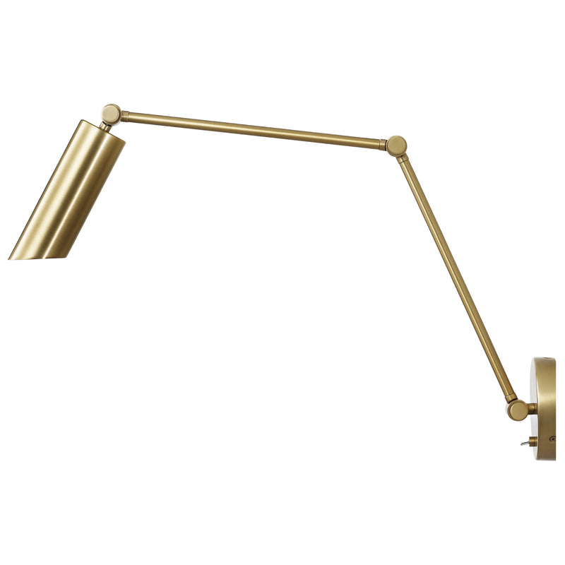 Frasar Arm Wall Sconce Large Satin Brass By Visual Comfort Studio - Side View1