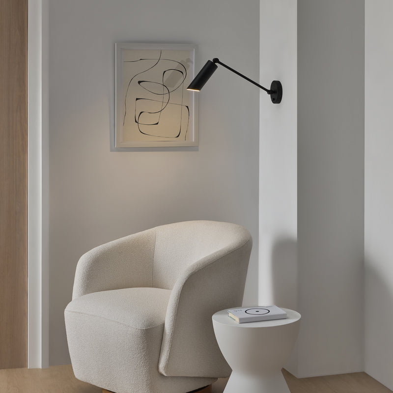 Frasar Arm Wall Sconce Medium Midnight Black By Visual Comfort Studio - Lifestyle View6