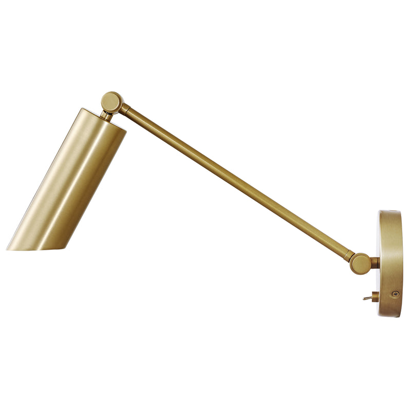 Frasar Arm Wall Sconce Medium Satin Brass By Visual Comfort Studio  - Side View1
