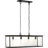 Freeport Linear Chandelier — 42", Heritage Copper