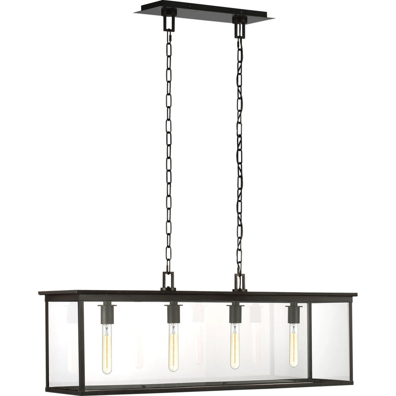 Freeport Linear Chandelier — 42", Heritage Copper