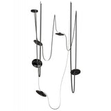 Fremont Disc Suspension 5 Lights Black Smoked Black By Avenue Lighting Main View